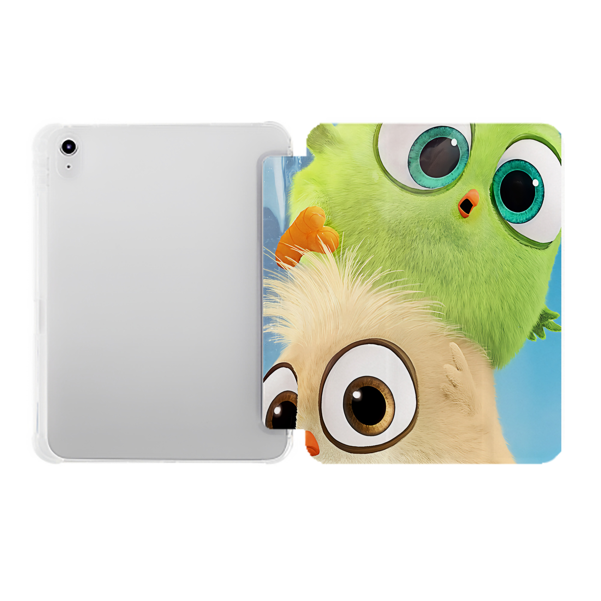 （画像用） Angry Birds アングリーバード IPad ケース ペン収納付き 三つ折りスタンド PUレザー×シリコン 対応機種9.5/10.5/10.9インチ